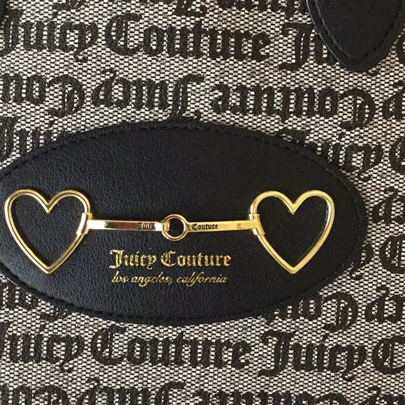 Juicy Couture black signature canvas satchel bag - Picture 2 of 9